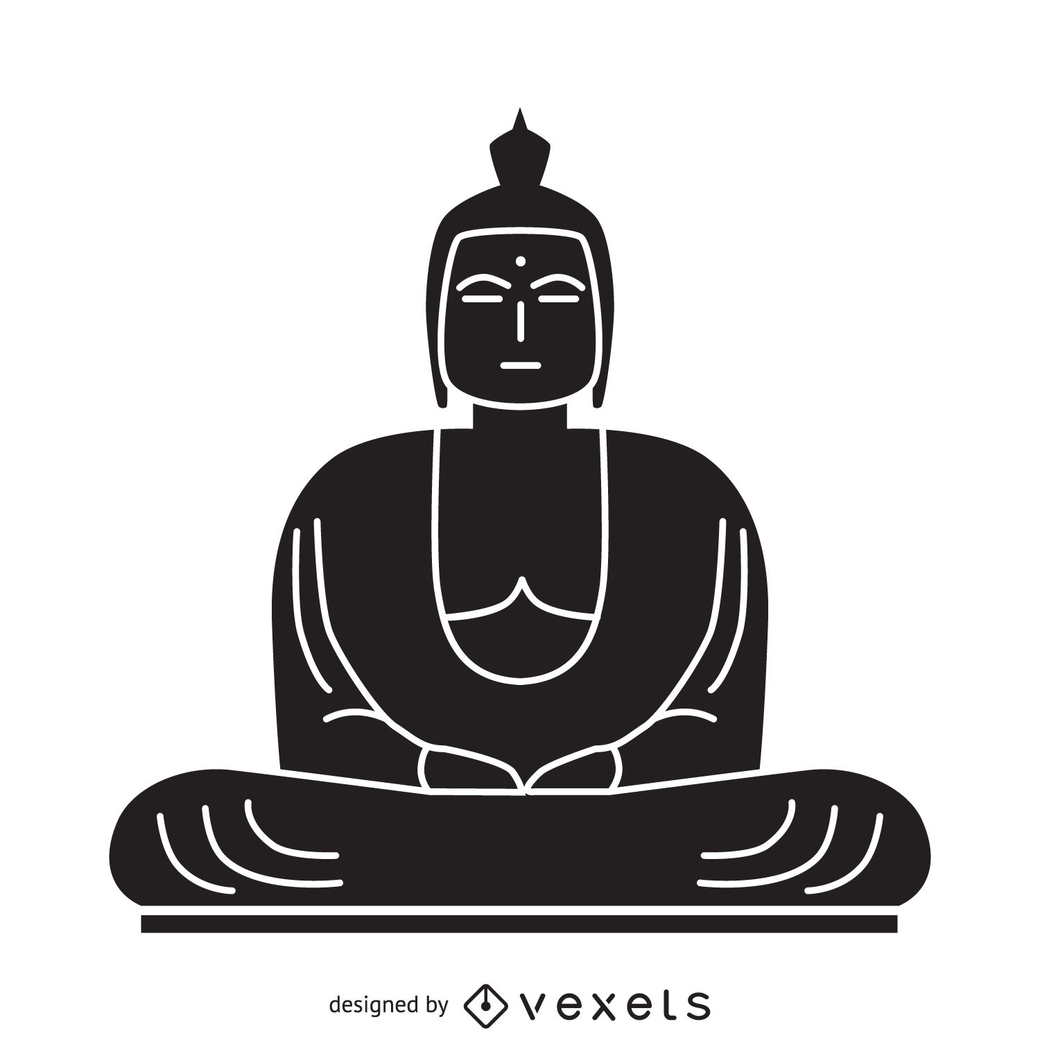 1500x1500 Buddha Face Illustration