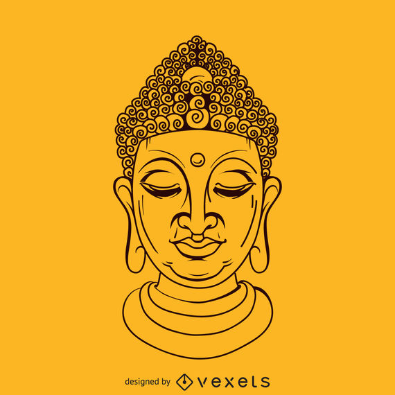 Buddha Face Illustration 570x570 Buddha Face Illustration
