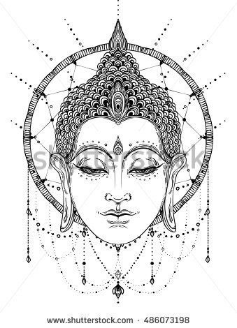 Buddha Face Over Dreamcatcher Round Pattern Esoteric Vintage 339x470 Buddha Face Over Dreamcatcher Round Pattern Esoteric Vintage