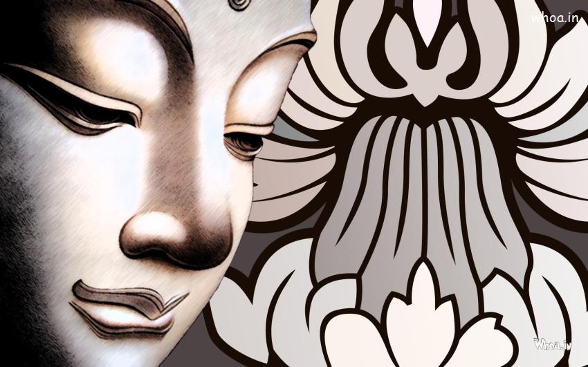 Lord Buddha Face Vector Hd Wallpaper 850x531 Lord Buddha Face Vector Hd Wallpaper