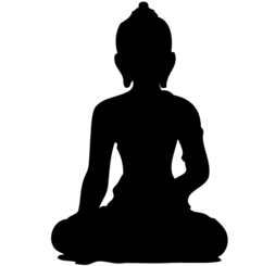 253x245 Free Buddha Silhouette Vector Graphic