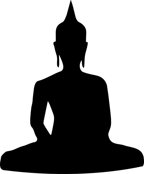 498x599 Silhouette Of Buddha Sitting Clip Art Free Vector In Open Office