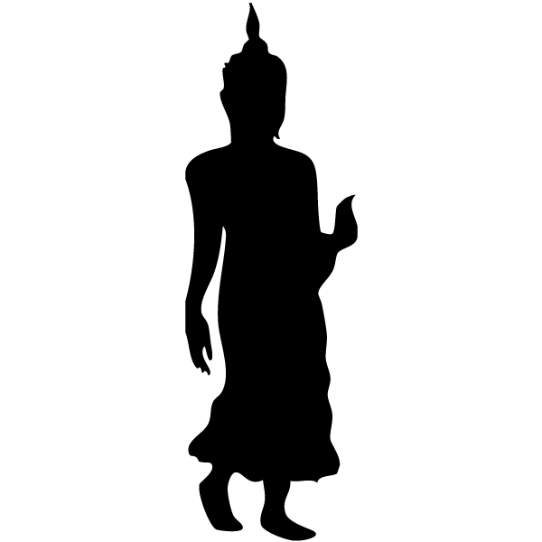 600x600 Buddha Silhouette Free Vector