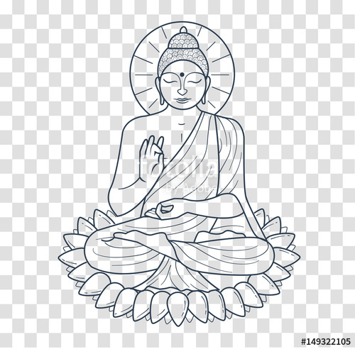 500x492 Icon Buddha Silhouette Stock Image And Royalty Free Vector