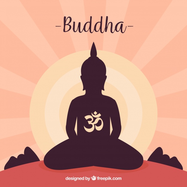 626x626 Statue Of Buddha Silhouette Vector Free Download