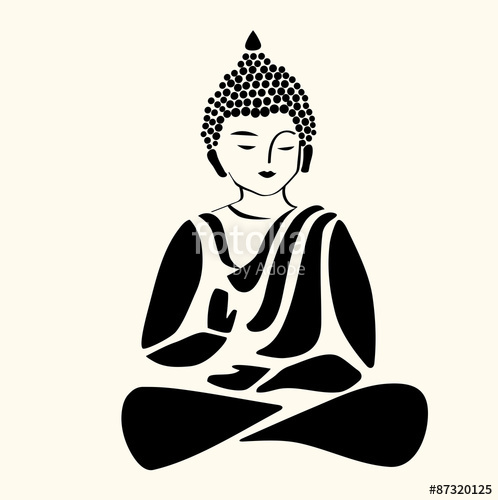 Buddha Icon, Symbol Of Yoga And Meditation Vector Stock Image 498x500 Buddha Icon, Symbol Of Yoga And Meditation Vector Stock Image