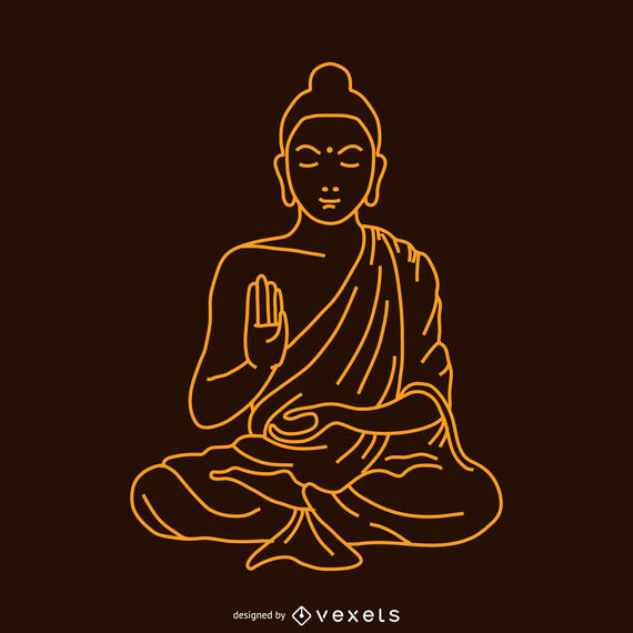 Buddha Lineal Illustration 570x570 Buddha Lineal Illustration
