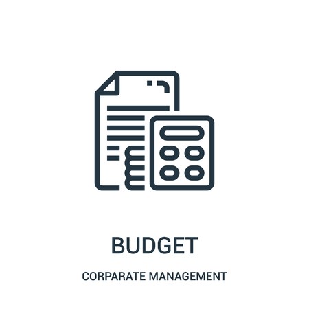 450x450 Budget Icon Vector From Corparate Management Collection Thin Line