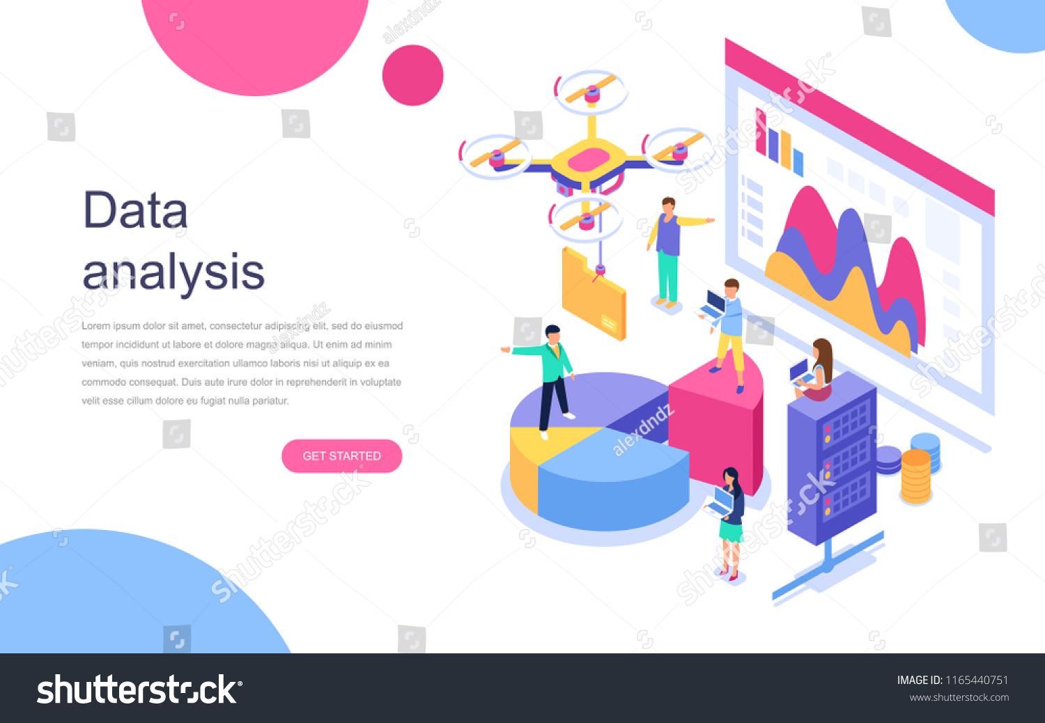 1500x1038 Modern Flat Design Isometric Concept Of Auditing, Data Analysis