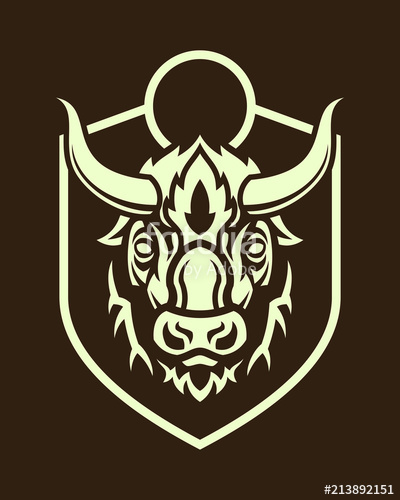 Buffalo Head Silhouette On Shield Stock Image And Royalty Free 400x500 Buffalo Head Silhouette On Shield Stock Image And Royalty Free
