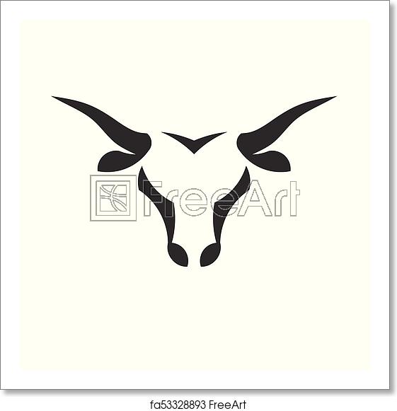 Free Art Print Of Abstract Simple Bull Head Vector Logo Abstract 561x581 Free Art Print Of Abstract Simple Bull Head Vector Logo Abstract