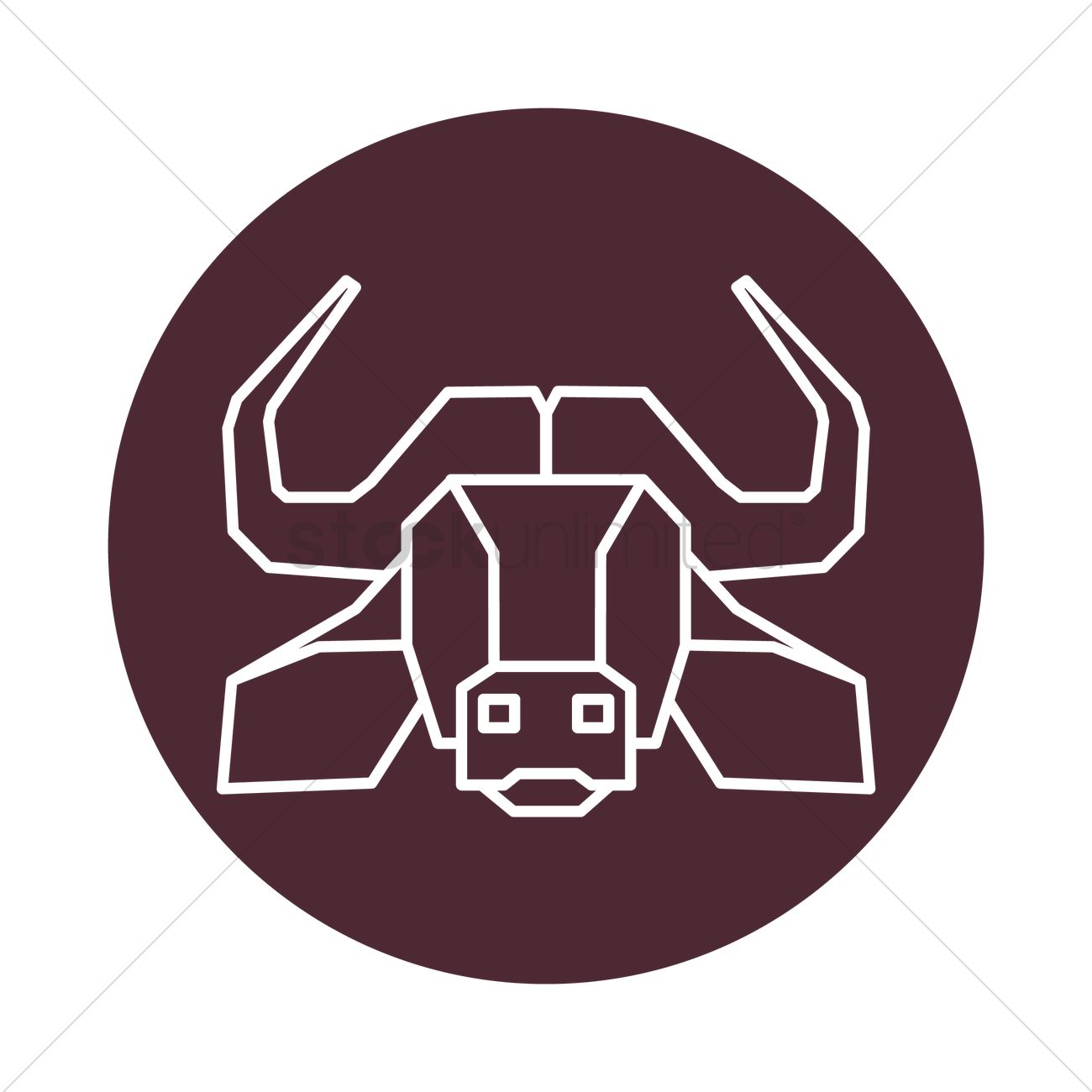 Water Buffalo Head Vector Image 1300x1300 Water Buffalo Head Vector Image