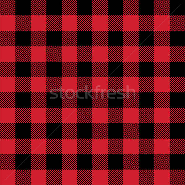 600x600 Red And Black Lumberjack Buffalo Plaid Seamless Vector Pattern