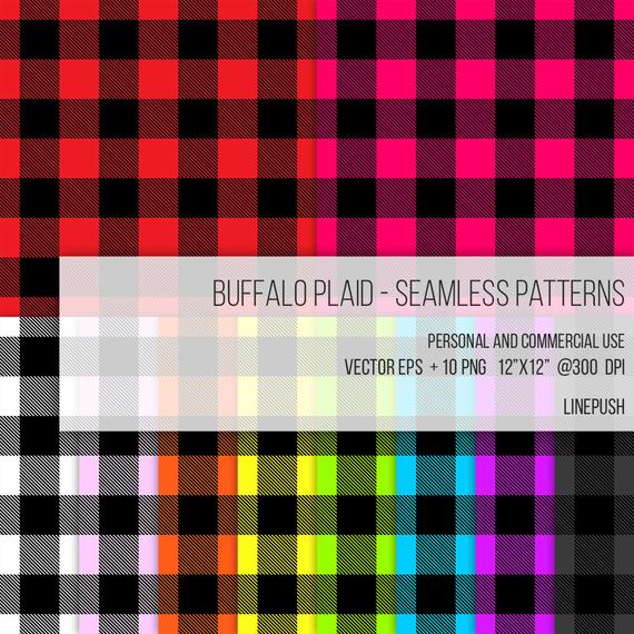 570x570 Sale Buffalo Plaid Seamless Pattern Digital Paper Vector Etsy