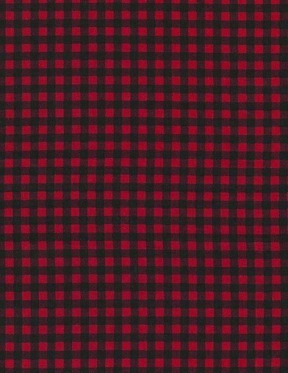 570x740 Buffalo Plaid Fabric Black And Red Timeless Treasures Cotton