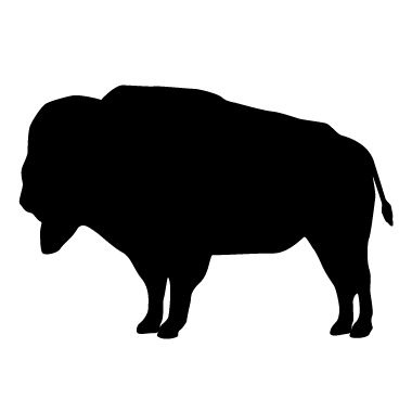 380x380 Buffalo Clipart Silhouette