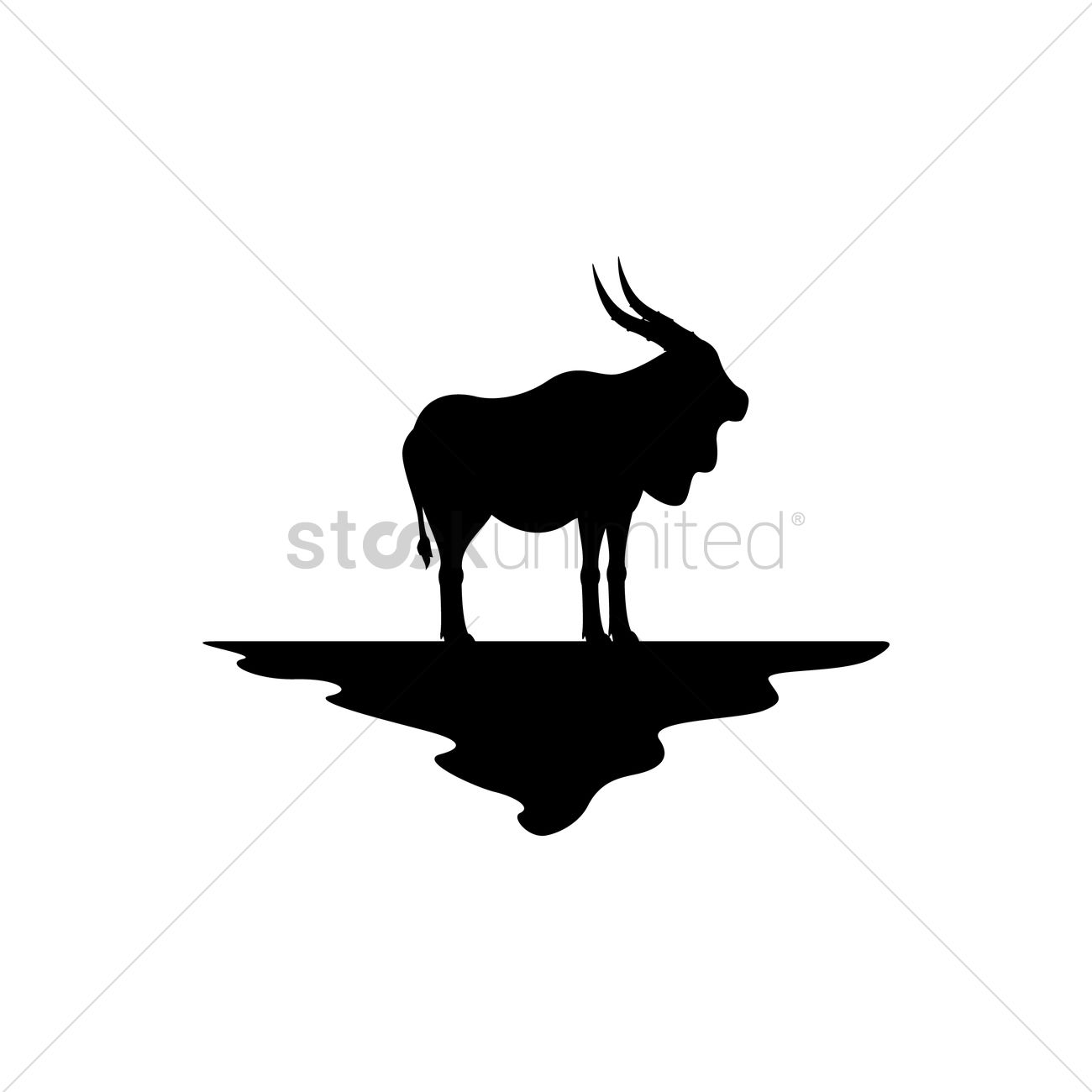 1300x1300 Buffalo Silhouette Vector Image