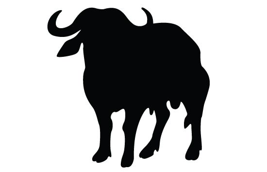 550x354 Buffalo Silhouette Vector Animal Vector Graphics Silhouette