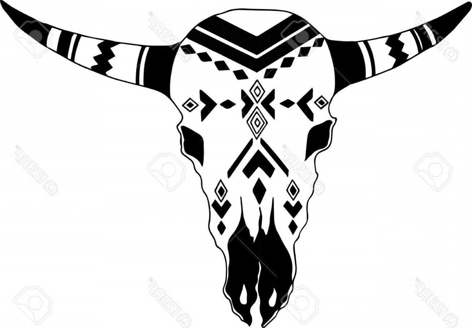 Photostock Vector Buffalo Skull Native American Totem Geekchicpro 1560x1084 Photostock Vector Buffalo Skull Native American Totem Geekchicpro