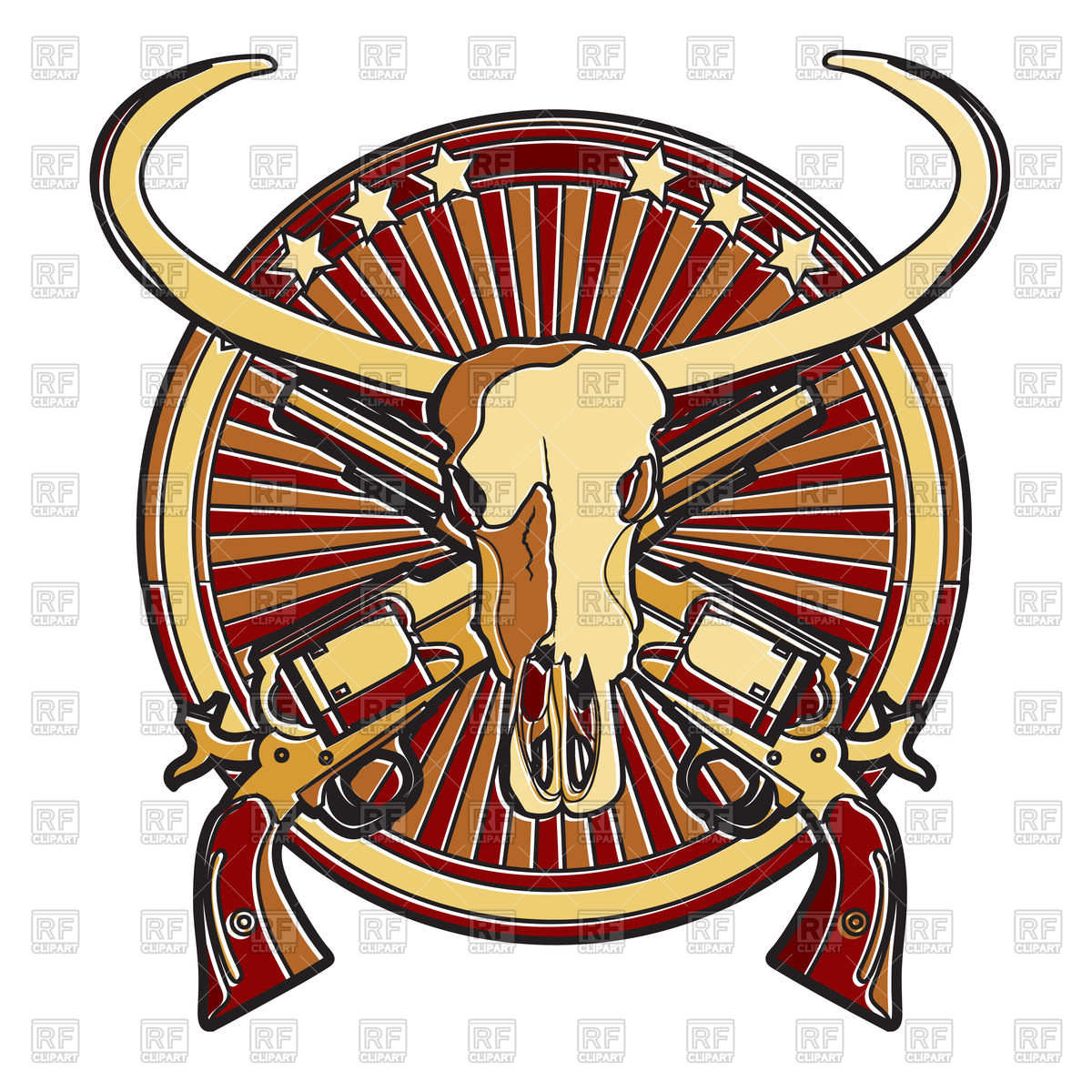 Wild West Badge With Buffalo Skull Vector Image Of Icons 1200x1200 Wild West Badge With Buffalo Skull Vector Image Of Icons