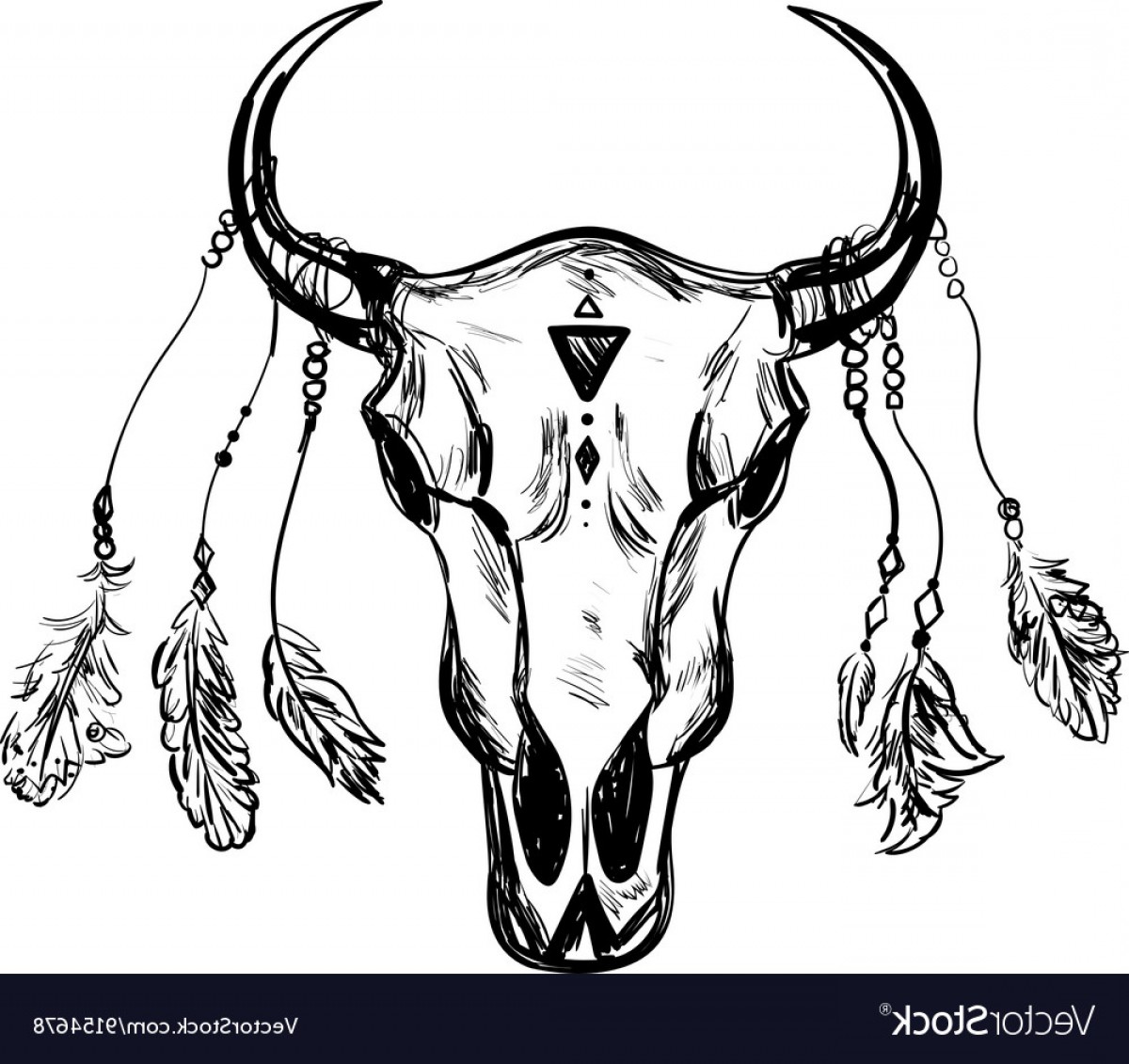 Buffalo Skull With Feathers Vector Cqrecords 1200x1131 Buffalo Skull With Feathers Vector Cqrecords