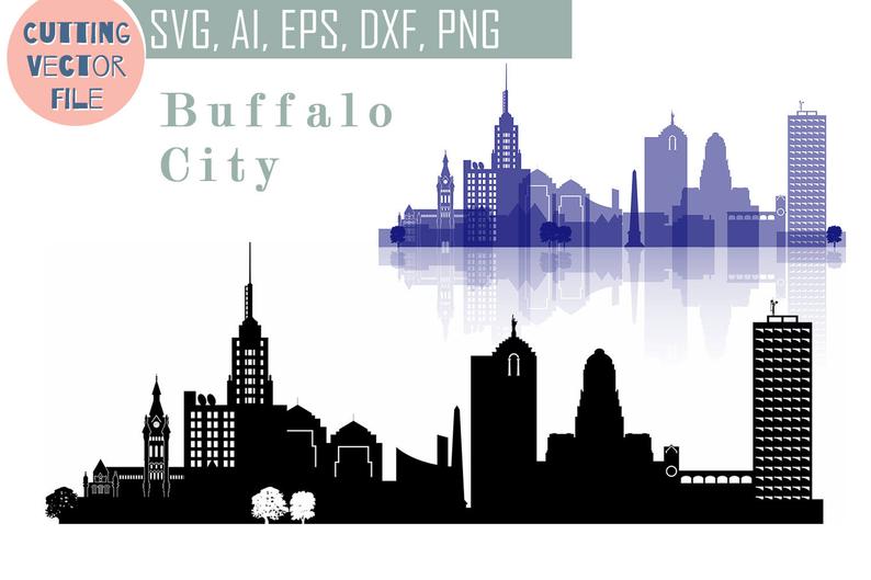 Buffalo City Skyline State Of New York Buffalo Etsy. 