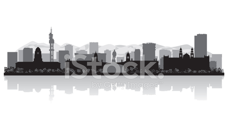798x439 Pretoria South Africa City Skyline Vector Silhouette Stock Vector