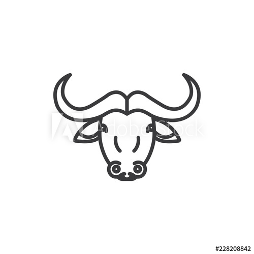 Buffalo Vector Icon 500x500 Buffalo Vector Icon