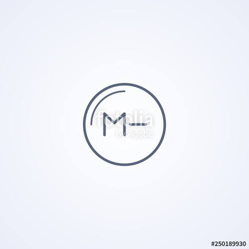 500x500 Subtract Value In Buffer, Vector Best Gray Line Icon Stock Image