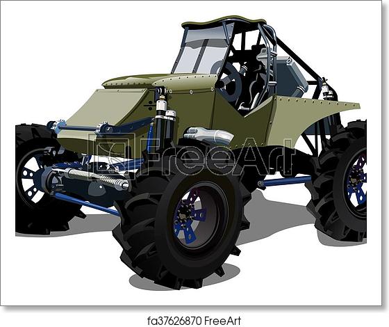 560x470 Free Art Print Of Vector Cartoon Buggy Vector Cartoon Buggy