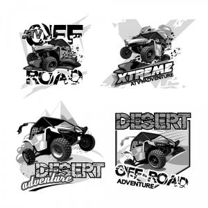 300x300 Off Road Atv Buggy Black And White Logo Vector Hoodamathrun