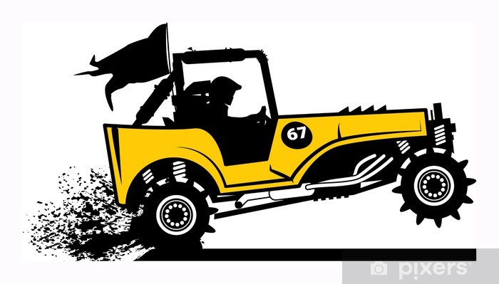 700x399 Off Road Buggy, Vector Illustration Wall Mural We Live