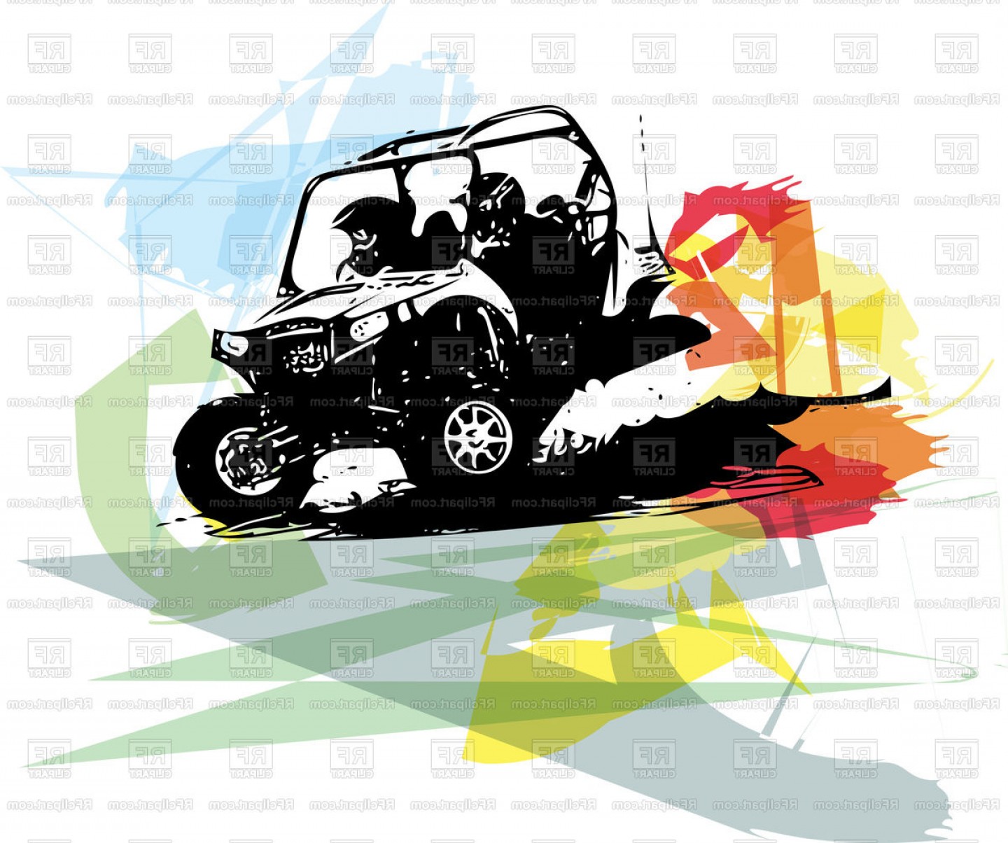 1440x1204 Quad Bike Vector Art Catamart