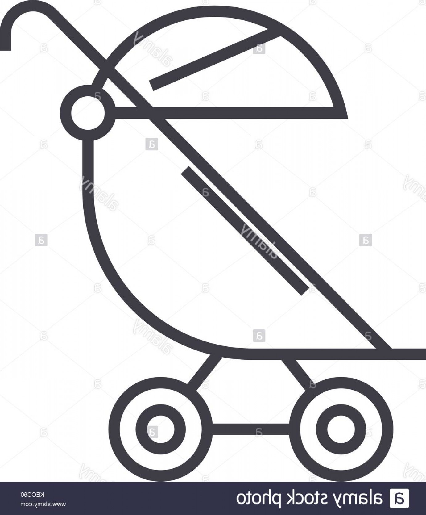 1381x1668 Stock Photo Stroller Buggy Vector Line Icon Sign Illustration