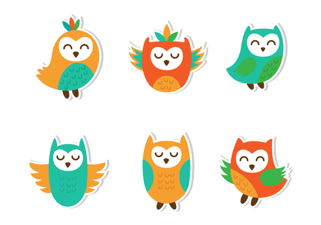 632x443 Colorful Buho Vector Set Free Vector Download Cannypic