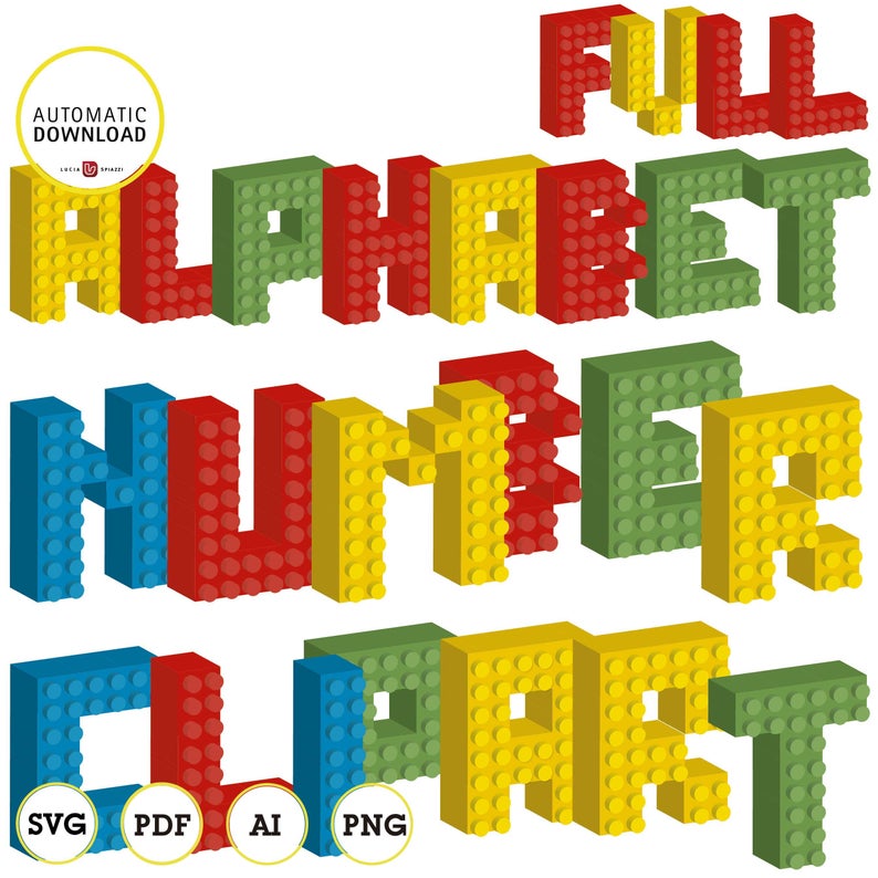 Building Blocks Alphabet Clipart Pdf Vector Etsy 794x794 Building Blocks Alphabet Clipart Pdf Vector Etsy