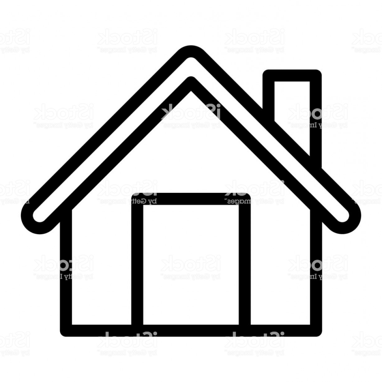 Home Line Icon House Vector Illustration Isolated On White 1228x1228 Home Line Icon House Vector Illustration Isolated On White