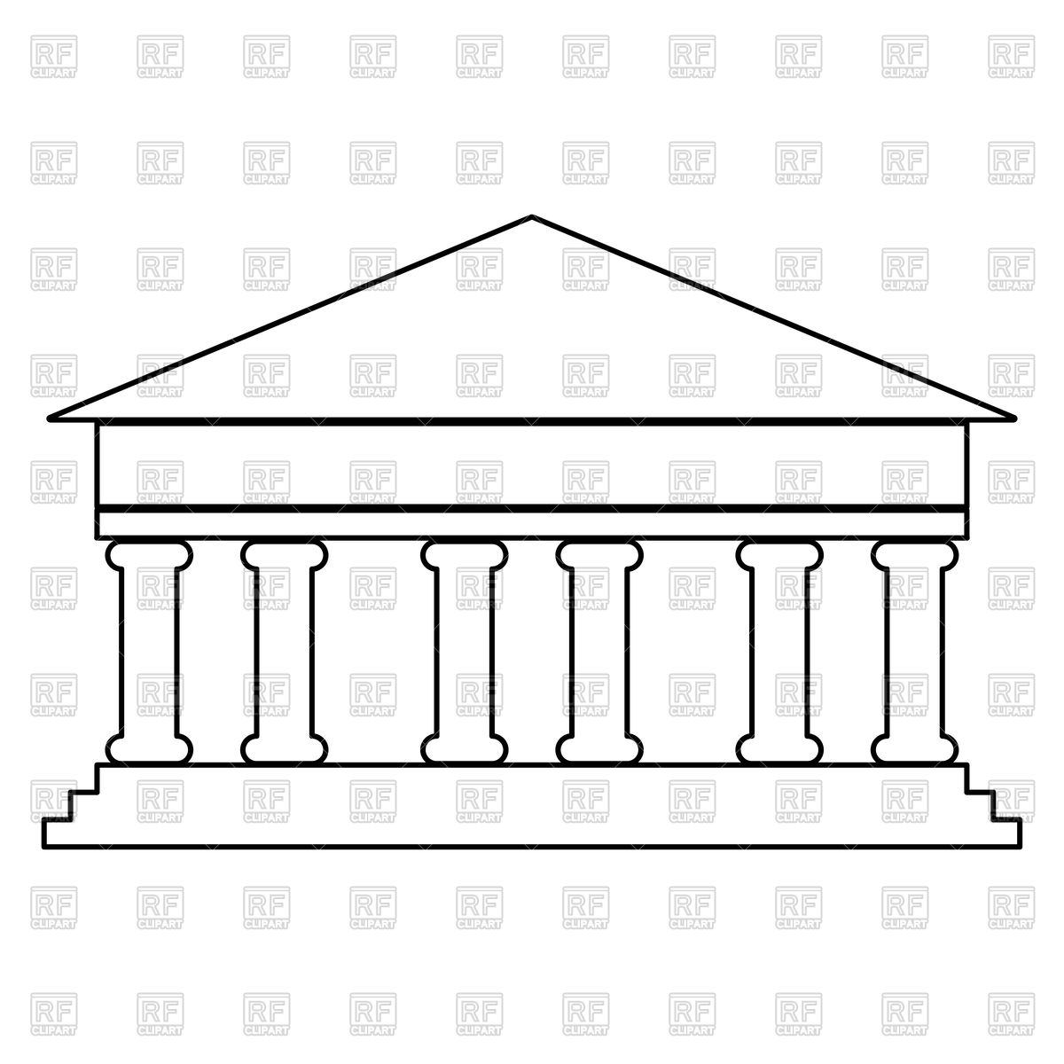 Bank Building Outline Icon Vector Image Of Architecture, Buildings 1200x1200 Bank Building Outline Icon Vector Image Of Architecture, Buildings