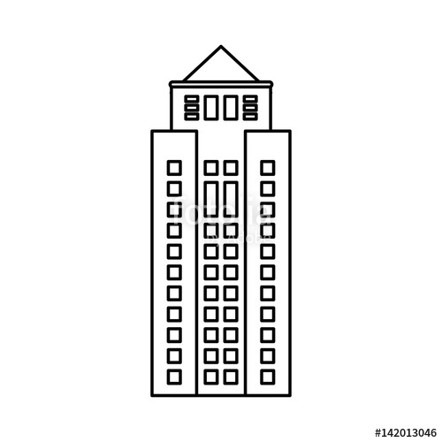 Building Outline Vector at Collection of Building