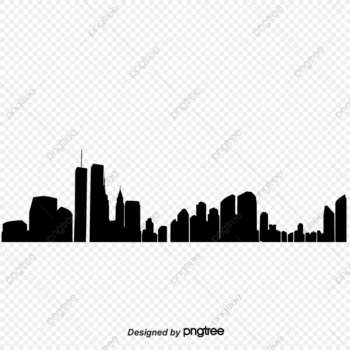 1200x1200 City Buildings Silhouettes Vector Material, House, Building, City