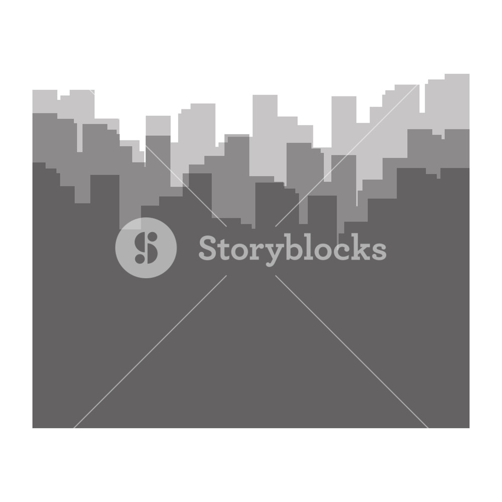 1000x1000 Cityscape Buildings Silhouette Icon Vector Illustration Design