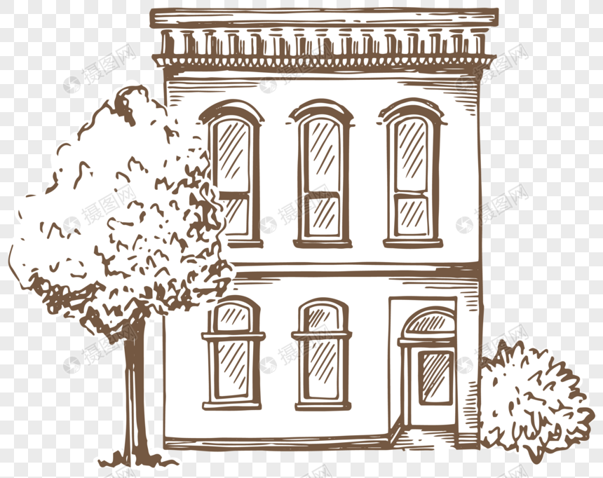 860x682 Hand Drawn Sketch Vector Elements For Building Houses Png