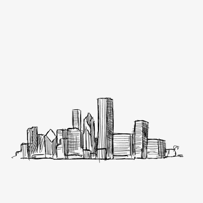 650x650 Sketch A Combination Of High Rise Buildings, Sketch Vector, Hand