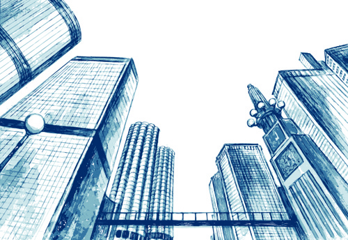 500x344 Sketch Urban Building Vector Free Vector In Encapsulated