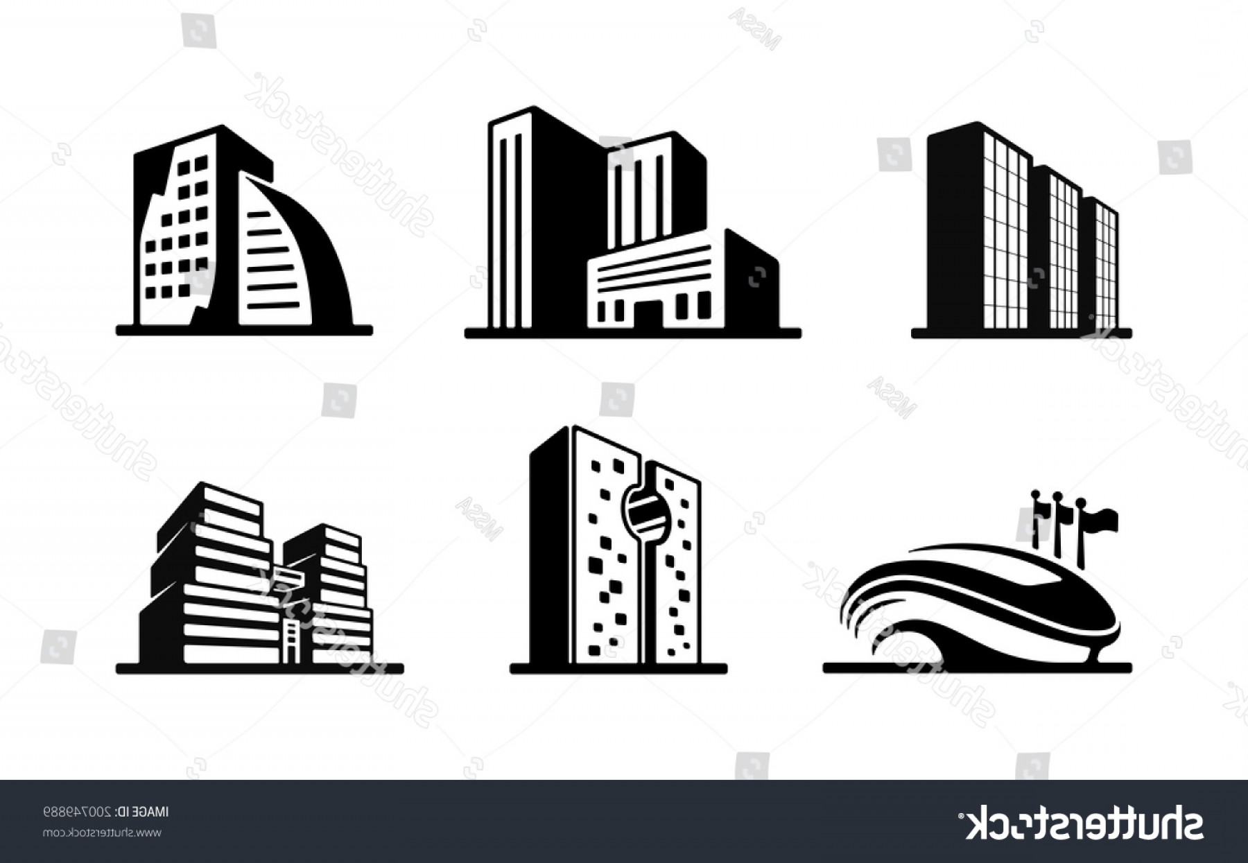 Set Black White Vector Building Icons Soidergi 1800x1245 Set Black White Vector Building Icons Soidergi