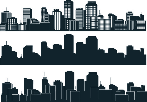 Black With White City Building Design Vector Free Vector 500x348 Black With White City Building Design Vector Free Vector