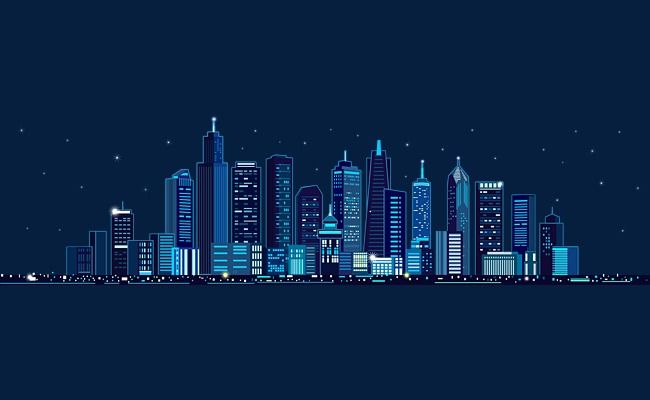Blue City Building Vector, Building, Background, Night City Png 650x400 Blue City Building Vector, Building, Background, Night City Png