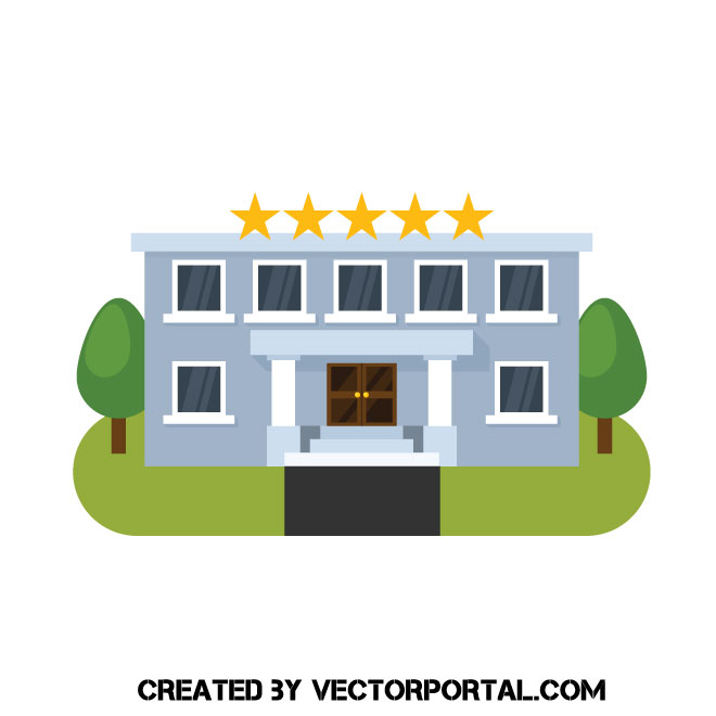 Hotel Building Vector Image 660x660 Hotel Building Vector Image