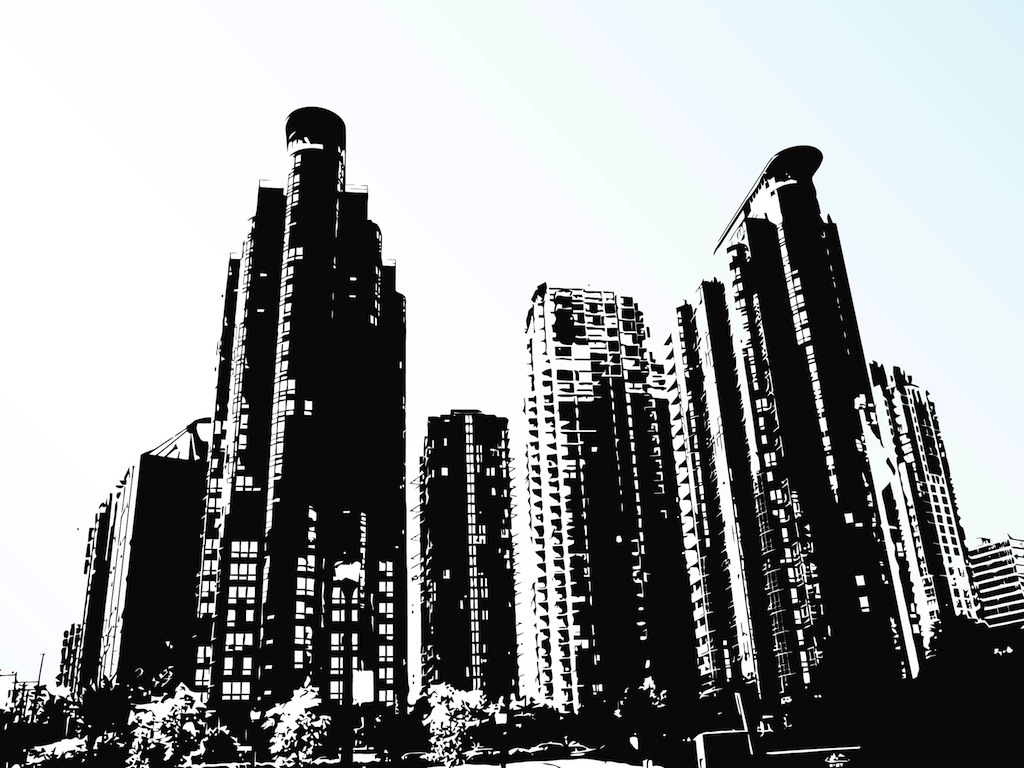 Tall Buildings Vector Vector Art Graphics 1024x768 Tall Buildings Vector Vector Art Graphics