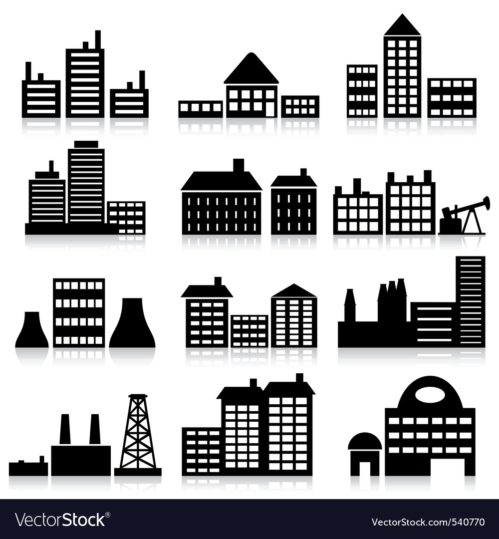 1000x1080 Building Icon Vector Free